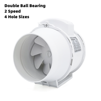 Ventilateur axial à haute pression et faible bruit de 6 pouces avec roulement à billes pour le refroidissement dans les salles de lecture/salles de bain