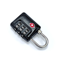 Cadenas à combinaison certifié TSA, 3 chiffres, ABS noir, léger, pour valise de voyage, sac à dos, casier