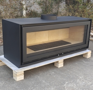 <span class=keywords><strong>Insert</strong></span> de cheminée en acier et bois moderne de haute qualité et poêle à bois autonome, chauffage au bois d'intérieur - Product Image 2