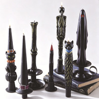 Bougie en cire de soja aromatique à longue tige, thème Halloween d'horreur transfrontalier, en forme d'alien créatif, pour décoration de fête intérieure