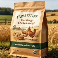 Sac d'alimentation pour chats à fenêtre transparente de qualité alimentaire, gaufré, haute résistance, anti-déformation, pour aliments pour chats faibles en gras, pour commande en gros, transfrontalier