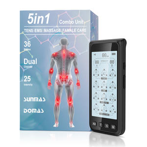 전극 패드가있는 수십 단위 전자 펄스 마사지기 EMS 근육 자극기 통증 완화를위한 이중 채널 치료기 - Product Image 1