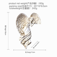 Ailes d'ange en résine artisanat cadre de porte ornement ange ailes déesse pendentif intérieur/extérieur jardin porte décoration maison cadeaux