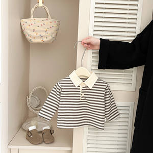 Kaos Bayi Musim Semi Katun Tipis Kaos Anak Serbaguna Lengan Pendek Gaya Korea Kaos Dalaman Bayi - Product Image 3