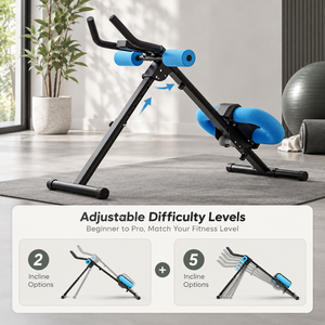 Appareil d'entraînement abdominal réglable et pliable avec écran LCD, 2 angles d'inclinaison, 5 niveaux de hauteur pour la maison et la salle de sport - Product Image 3