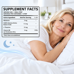 Vente directe usine : Bandelettes orales de mélatonine et vitamine B6 pour un sommeil réparateur et durable – Bandelettes fines de mélatonine pour le sommeil - Product Image 3