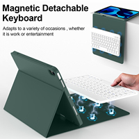 Kenke sarung magnetik Keyboard, sarung Tablet magnetik terhubung nirkabel IPad 10.9 inci dengan Slot pensil untuk IPad Air 4th 5th dapat diisi ulang