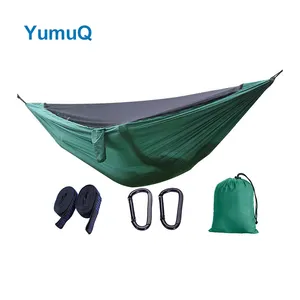YumuQ 접이식 휴대용 메쉬 캠핑 교수형 모기 요람 그물 캠핑 해먹 텐트