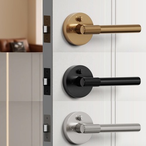 Serrature per Porte con <span class=keywords><strong>Maniglia</strong></span> Interna Zigrinata per Privacy e Passaggio - Product Image 1