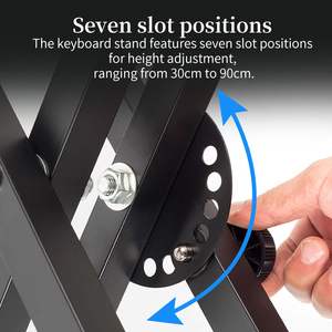 Support de clavier électronique pliable en métal en forme de X, sans installation, dépliable <span class=keywords><strong>pour</strong></span> une utilisation pratique, facile à transporter, support <span class=keywords><strong>pour</strong></span> instrument de musique - Product Image 4