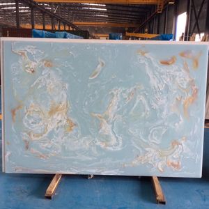 Marmeren Poeder Samengesteld Stenen Blauwe Jade Kunstmatige Marmeren Platen Gemaakt Van Groot Blok - Product Image 3