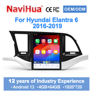 Navihua Upgrade for Hyundai Elantra 6 2016-2019 Auto GPS Navigation Touch Screen Radio Stereo Auto Android Screen Car <b>DVD</b> <b>Player</b> - Product Image 1