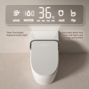 WC intelligent de luxe à ouverture automatique du couvercle par induction, chasse d'eau à capteur au pied, bidet intelligent pour projets hôteliers modernes - Product Image 3