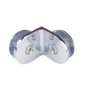 Xin Xiong Jia Zinc Alloy 90 Degree Double Sided Glass <b>Clip</b> Mirror Finish Wall Mount Shower Door Fixing Bracket - Product Image 2