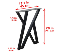 WEKIS Acier inoxydable et fer Métal Bar Pieds de meubles Café Table à manger Améliorations du poste de travail pour la durabilité esthétique