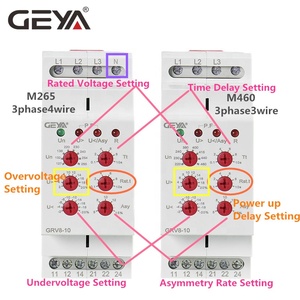 GEYA GRV8-10 новый 36 мм ширина 3 фазы текущий контроль уровня напряжения реле с сброс времени 0,1 s-10s более пониженного напряжения реле - Product Image 6