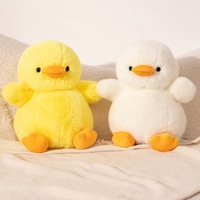 Mignon canard jaune canard blanc en peluche cadeau pour enfants fourrure décoration de la maison jouets en peluche pour enfants