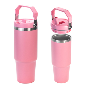 Vaso <span class=keywords><strong>de</strong></span> 30Oz y 40oz con pajita 2023, superventas, doble pared, acero inoxidable, viaje, coche, café, aislado, vasos térmicos a granel - Product Image 6