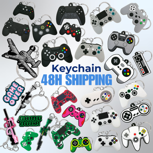 Chất Lượng Cao Bán Buôn PVC Keychain Xu Hướng Thời Trang Phụ Kiện Chính Đồ Chơi Trò Chơi Điều Khiển Súng Keychain Cậu Bé Quà Tặng Keychain Số Lượng Lớn - Product Image 1