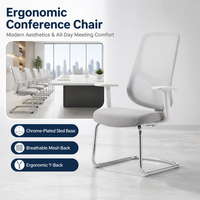 Chaises de bureau ergonomiques en maille chromée au design moderne, chaises de visiteur, chaises de conférence, chaises de salle de réunion, chaises d'école, prix d'usine