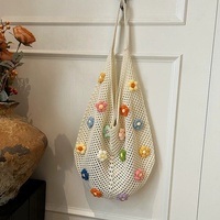 Nouveau design 2026 – Sac fourre-tout tendance pour femme, style coréen, avec fleurs au crochet, sacs à bandoulière personnalisés