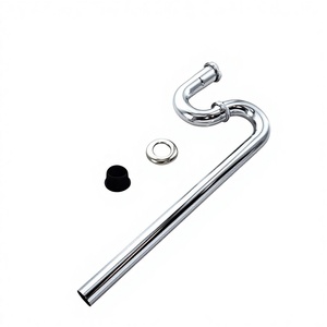 Robinet <span class=keywords><strong>d</strong></span>'arrêt de lavabo moderne chromé avec filtre à <span class=keywords><strong>d</strong></span>échets pour salle de bain - Product Image 4