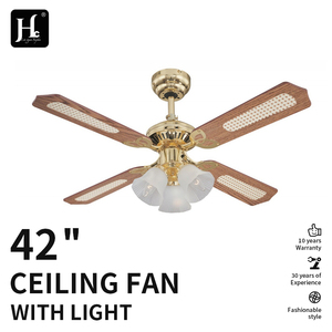 Ventilateur de plafond LED décoratif à pales en bois, 5 vitesses, pour marché africain, très demandé - Product Image 2