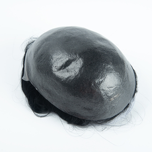 V-loop Personalizado 0406 # Toupee de Cabello Humano Virgen Remy para Hombre, Base de PU Color Marrón Oscuro 4R, Piel Delgada, 8*10 Pulgadas - Product Image 6