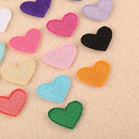 Parches de corazón bordados para decoración de ropa, accesorios para ropa, 20x26mm, venta al por mayor