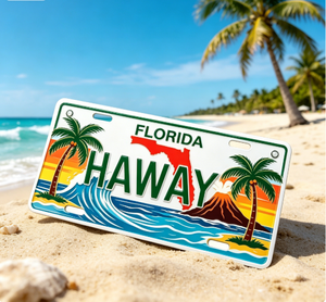 Placa de Matrícula Vacacional Multiusos Económica en Oferta, Etiqueta de Aluminio para Recuerdo de Viaje/Promoción de Florida/Hawái, Impresión Personalizada - Product Image 2