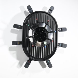 Grille <span class=keywords><strong>à</strong></span> <span class=keywords><strong>fondue</strong></span> <span class=keywords><strong>électrique</strong></span> 1200W pour 8 personnes Fourchettes en acier inoxydable Petites casseroles détachables et antiadhésives Nettoyage facile pour la maison et l'hôtel - Product Image 1