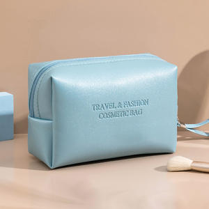 Sac d'emballage cosmétique de maquillage matelassé de cadeau de demoiselle d'honneur carré en cuir PU rose Offre Spéciale - Product Image 2