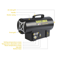 Chauffage à Air de gaz Portable 19 l BGE 15kw, appareil industriel à Propane avec dispositif de sécurité intégré sur allumage/surchauffage