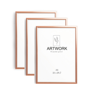 Cadres d'affiches personnalisés modernes Cadre d'affiches murales en aluminium Vente en gros Cadre photo doré <span class=keywords><strong>50x70</strong></span> avec <span class=keywords><strong>verre</strong></span> - Product Image 4