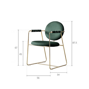 Chaises de salle à manger en acier inoxydable au design luxueux, meubles de maison modernes, chaise de salle à manger rembourrée en cuir DC-00, rembourrée moderne - Product Image 6