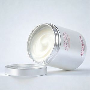 Set de Regalo de Crema Corporal Luxe Silver |   Tarros Cosméticos de Aluminio Serigrafiados con Bomba Dosificadora para Lociones y Aceites Esenciales, Hechos con Materiales Reciclados - Product Image 1