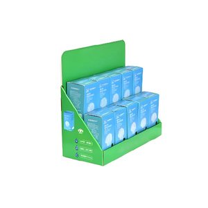 Estantes de exhibición de cartón reciclables apilables plegables con color y diseño personalizados para la promoción de la tienda - Product Image 1