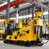 Foreuse hydraulique professionnelle diesel avec moteur et pompe à 10 vitesses pour le forage de puits d'eau profonds jusqu'à 600 m
