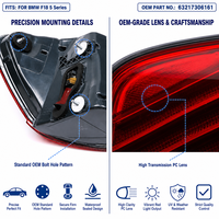 Conjunto de Luces Traseras LED para BMW Serie 5 F10 F18 LCI, OE 63217306161, Enchufar y Usar, Ajuste Directo, 520i 528i 535i Facelift