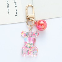 H1 Mignon Porte-clés Mini Mousqueton en Acrylique Transparent Motif Dessin Animé, Forme Chaussure, pour Bijoux, Sacs, Écouteurs et Téléphones Portables