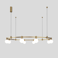 Plafonnier LED de luxe moderne, éclairage intérieur, montage en surface, luminaire circulaire en laiton pour villa, salon, fait main