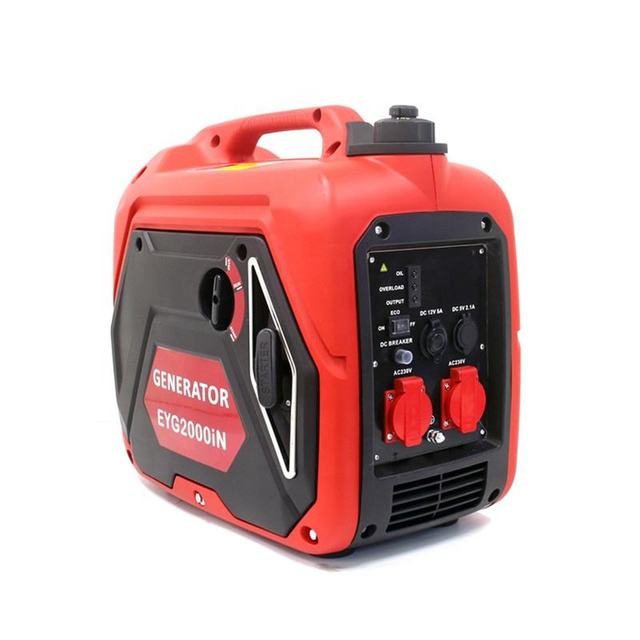 230V Europe Socket Portable 2000w Gasoline Power Silent Generators Inverter Generator for Home Outdoor
