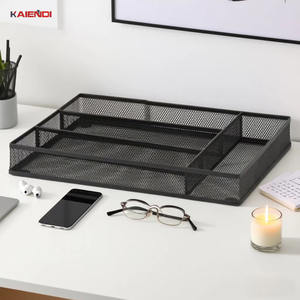 Organiseurs de tiroirs modernes en acier inoxydable 304 noir pour la cuisine, la salle de bain, l'hôtel, le bureau, rangement des couteaux et des fourchettes - Product Image 2