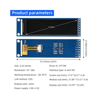 2,25 Zoll 2,25" Vollfarbiges TFT-Display-Modul IPS LCD-Bildschirm 76x284 SPI-Schnittstelle ST7789-Treiber für Arduino Großhandel