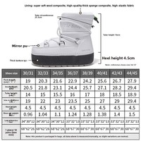 Bottes de neige hivernales mi-montantes parent-enfant, nouveau style, antidérapantes, à semelle épaisse, doublées de fourrure artificielle, extra-épaisses, pour l'extérieur