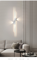 Lámpara de pared LED minimalista para sala de estar, luz de pared para dormitorio junto a la cama, tira de luz artística para pared de fondo.