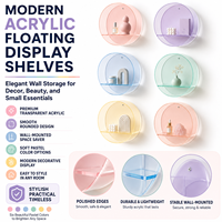 Étagère flottante murale en acrylique teinté coucher de soleil personnalisée, présentoir décoratif pour parfums, présentoir de boutique, présentoir cosmétique