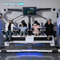 Cinéma VR 9D HEROVR Direct Factory, 4 places, multijoueur, chaise capsule, machine de jeu de réalité virtuelle