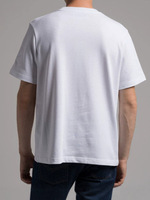 T-shirt blanc pour hommes, col rond, manches courtes, en coton, streetwear décontracté