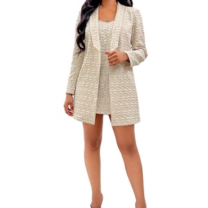 ชุดเดรสสูทผู้หญิงแขนยาวทรงหลวมติดกระดุม คอปก แบบมินิ สำหรับฤดูใบไม้ร่วง คุณภาพสูง รับผลิตตามสั่งขายส่ง OEM - Product Image 3
